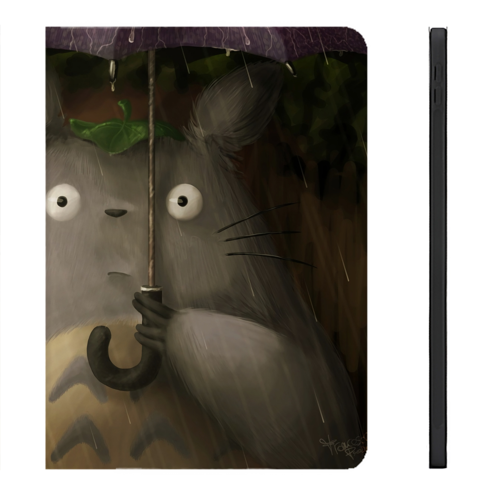 （画像用） となりのトトロ 草壁メイ 草壁サツキ My Neighbor Totoro Satsuki Kusakabe Mei Kusakabe IPadケース ペンホルダー付き ブックスタイルデザイン